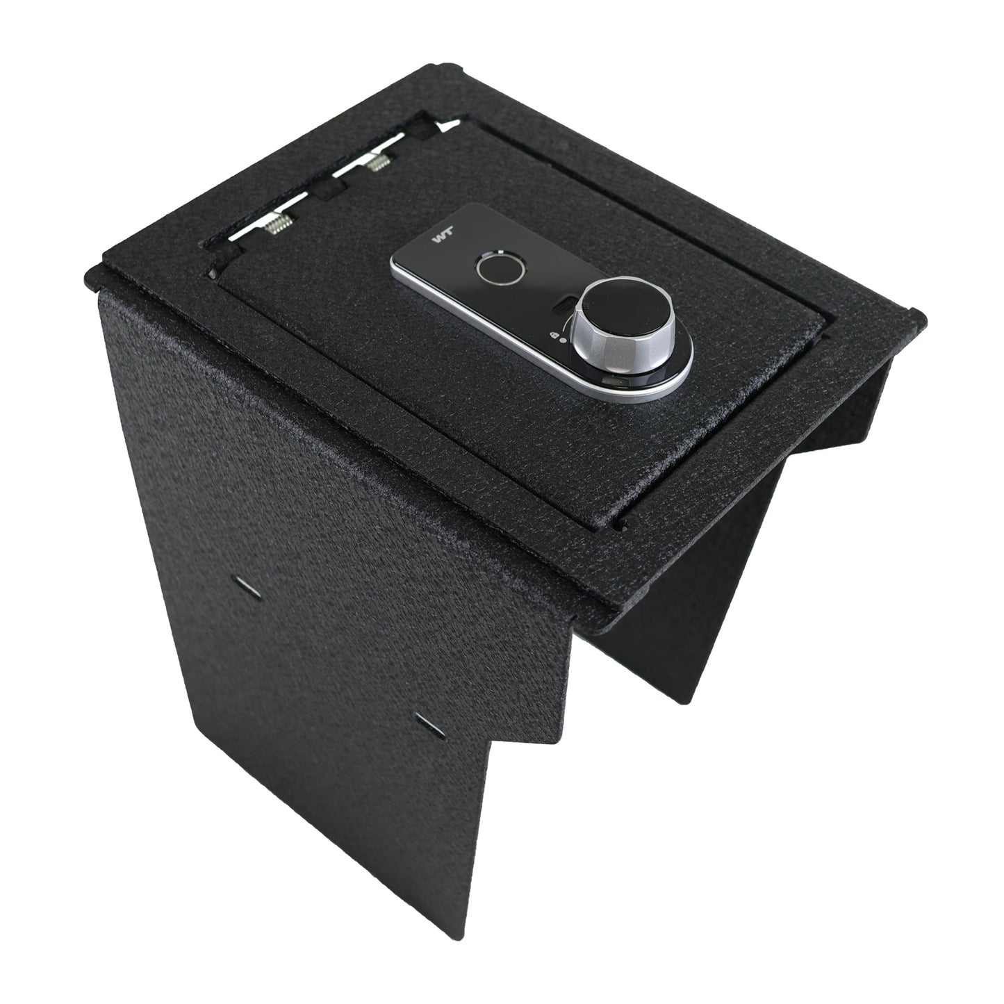 Console Safe Vault Box for Rivian R1T (Fingerprint Lock with Key): 2021-2025