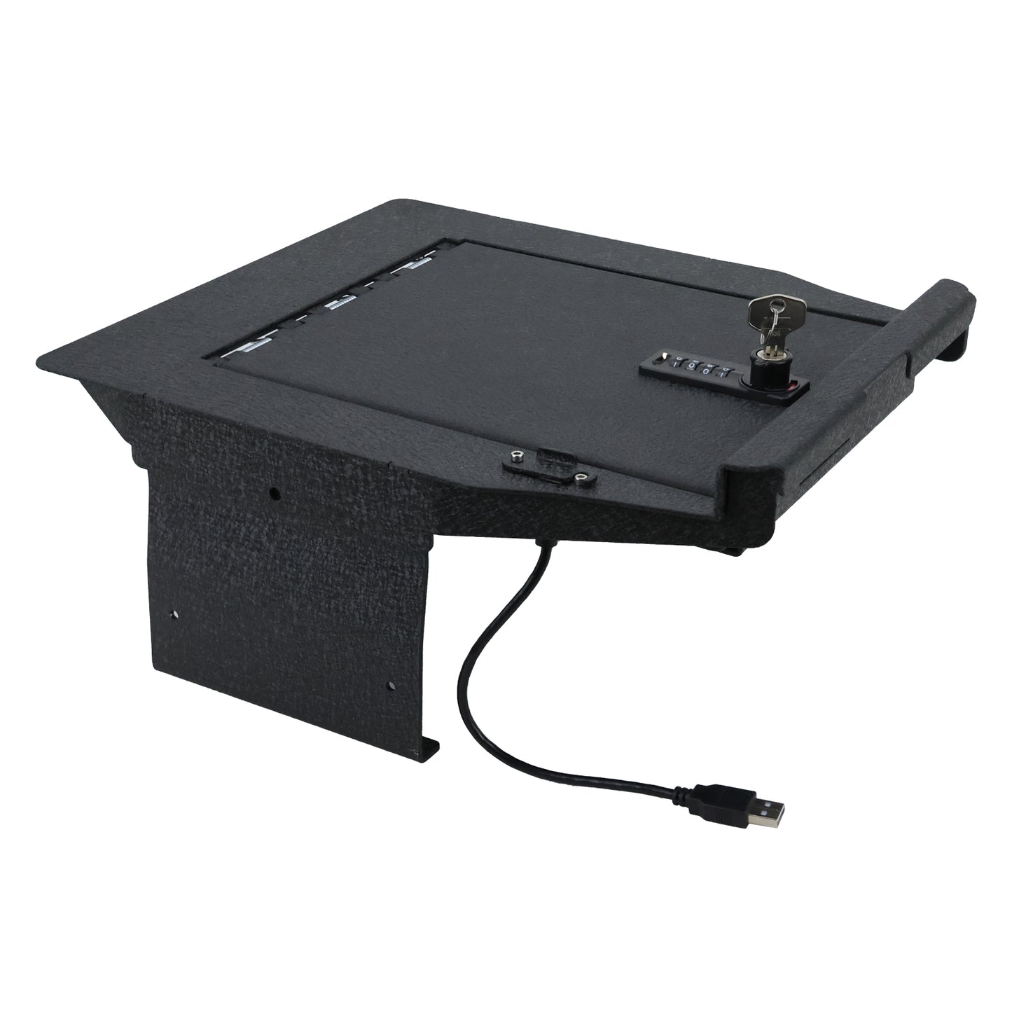 Console Safe Vault Box for Ford F150 Lightning (4-Digit Combo Lock with Key): 2021-2024