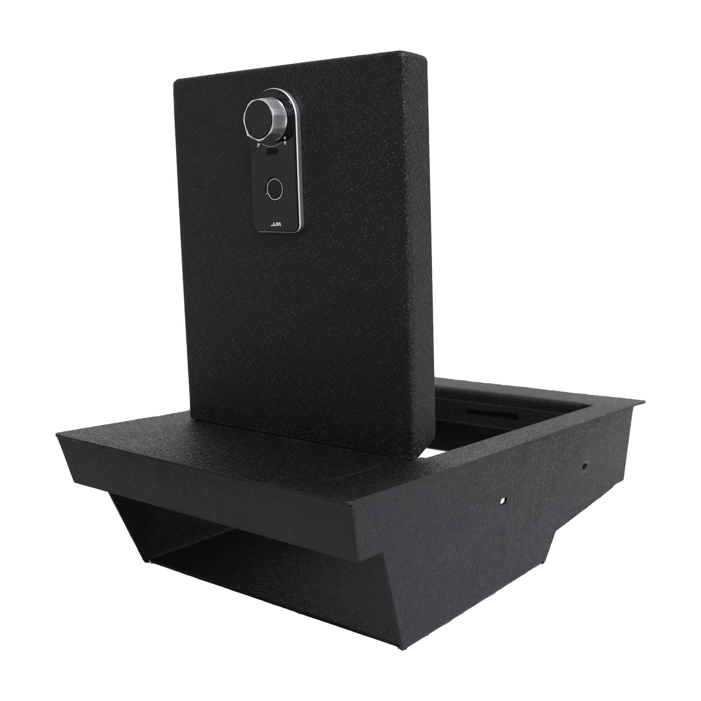 Underseat Console Safe Vault Box for Ford F150 (Fingerprint Lock with Key): 2015-2025