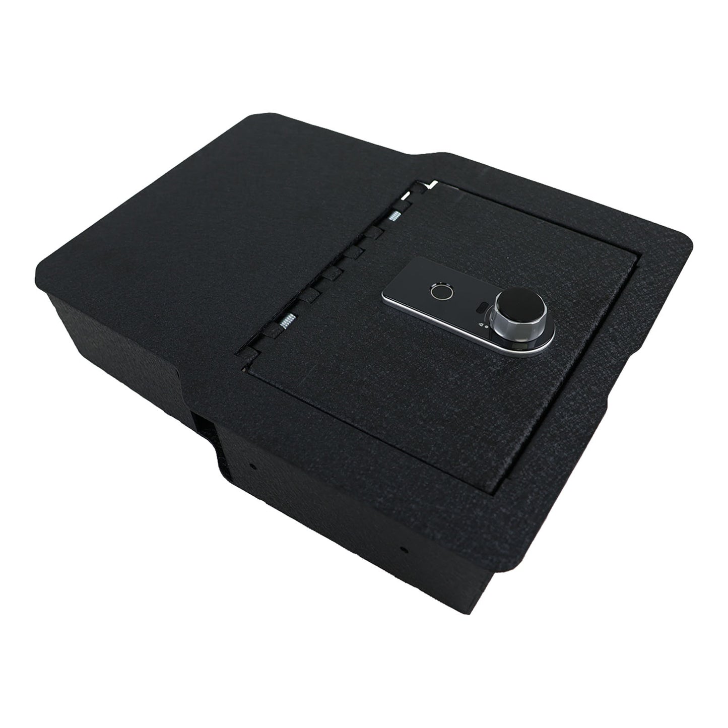 Underseat Console Safe Vault Box for Dodge Ram 1500 (Fingerprint Lock with Key): 2020-2024
