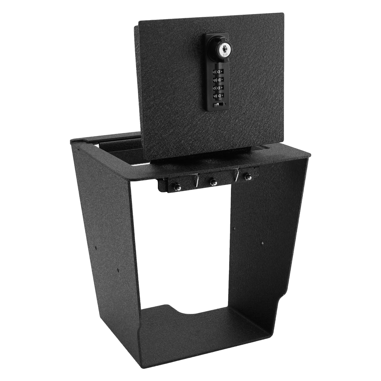 Pro Console Safe Vault Box for Nissan Frontier (4-Digit Combo Lock with Key): 2022-2025