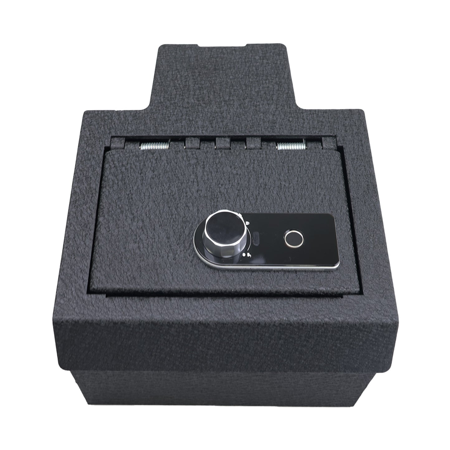 Console Safe Vault Box for GMC Sierra EV (Fingerprint Lock with Key): 2024-2025