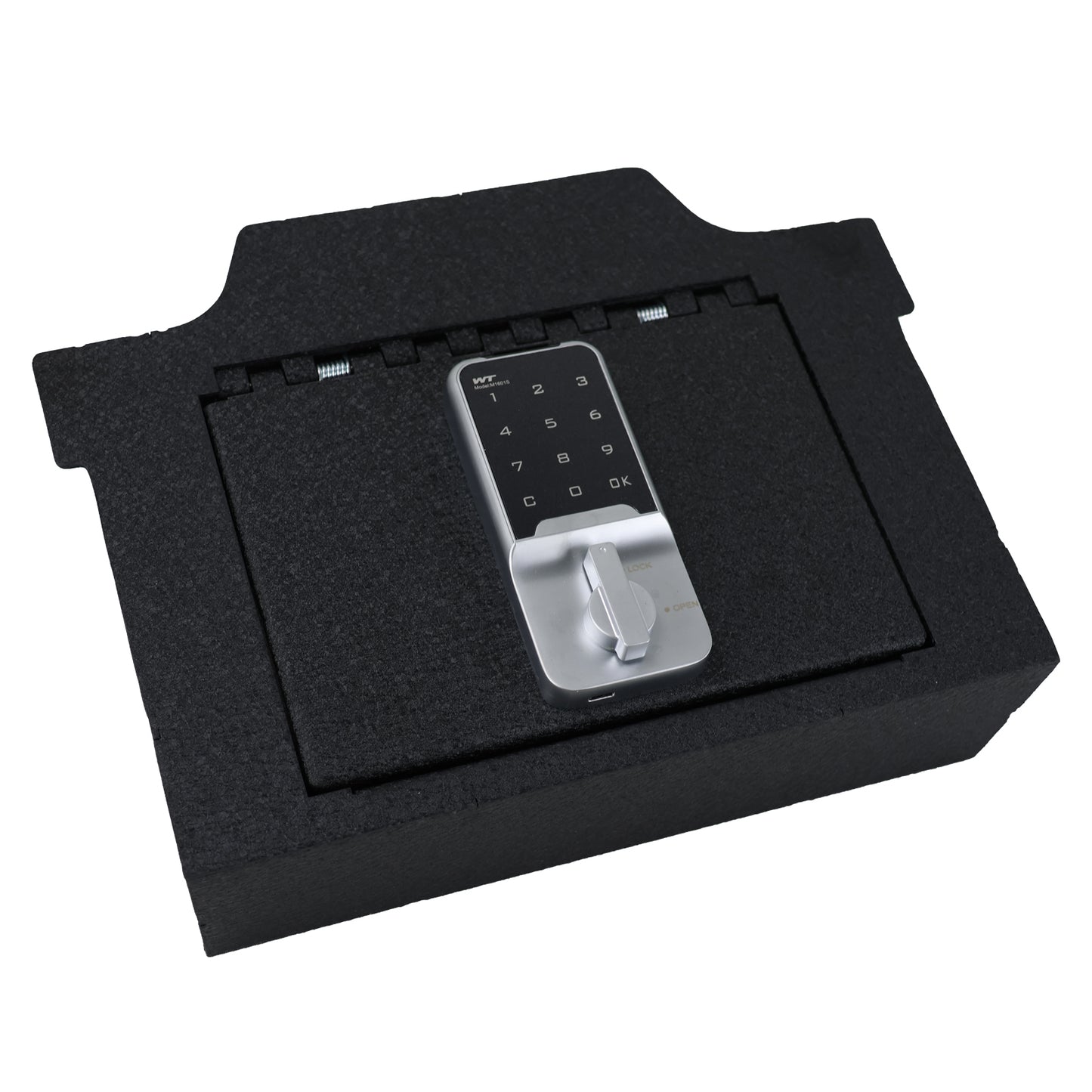 Console Safe Vault Box for Dodge Ram 1500/2500/3500 Laramie (Electronic Keypad Lock): 2019-2025