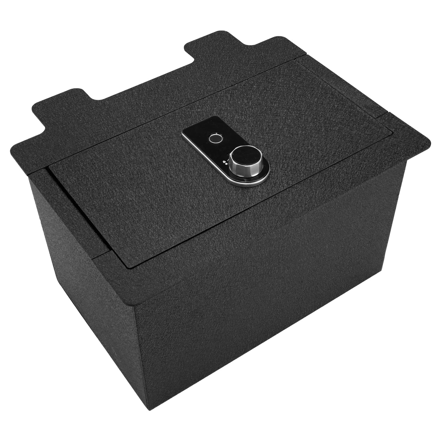Pro Console Safe Vault Box for Chevrolet Silverado 1500 (Fingerprint Lock with Key): 2019-2022