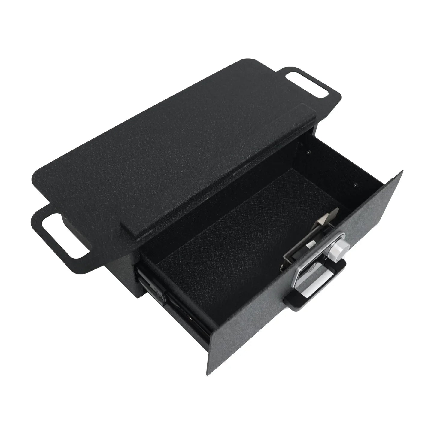 Underseat Console Safe Vault Box for Tesla Cybertruck (Fingerprint Lock with Key): 2024-2026