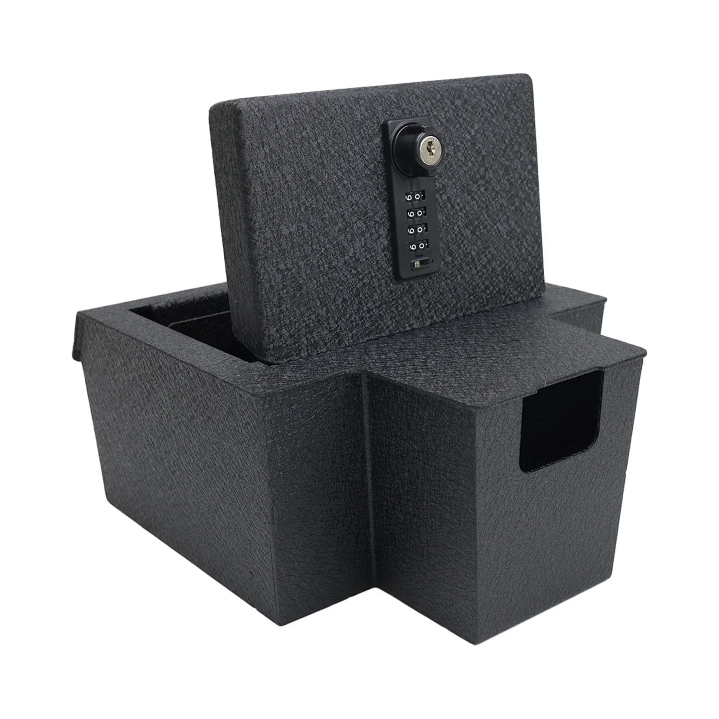 Console Safe Vault Box for Chevrolet Silverado EV (4-Digit Combo Lock with Key): 2024-2026