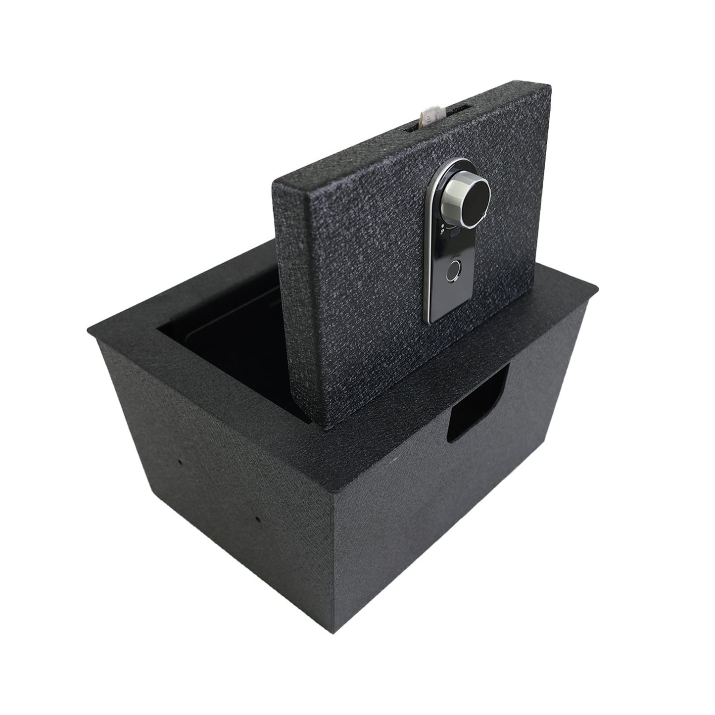 Console Safe Vault Box for GMC Hummer EV (Fingerprint Lock with Key): 2024-2025