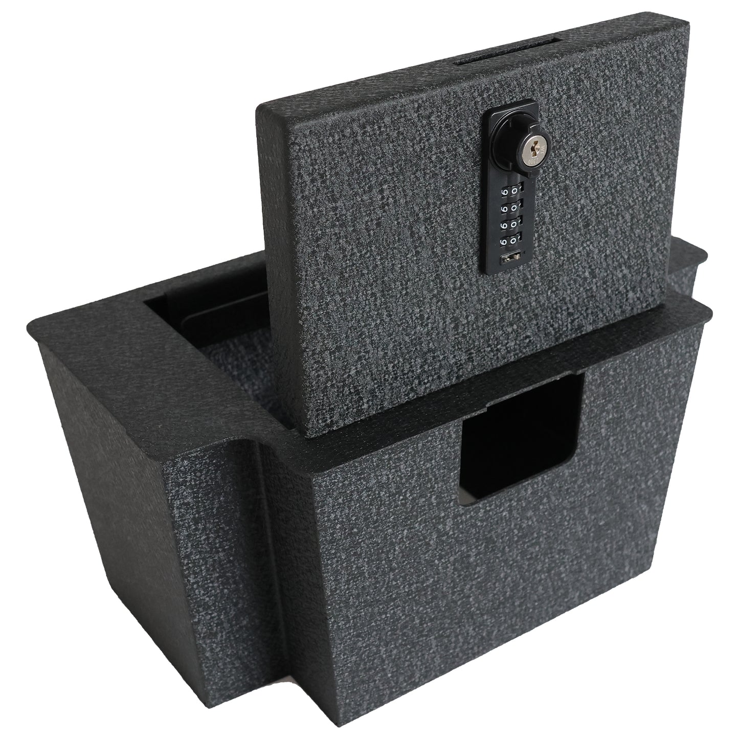 Console Safe Vault Box for Chevrolet Silverado (4-Digit Combo Lock With Key): 2023-2025