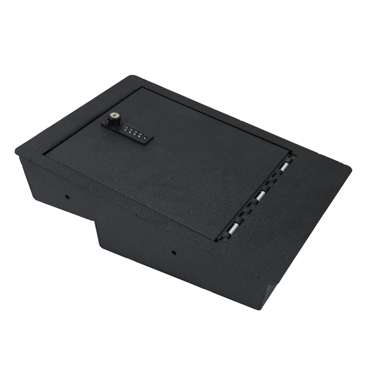 Underseat Console Safe Vault Box for Chevrolet Silverado 1500 (4-Digit Combo Lock with Key): 2014-2018