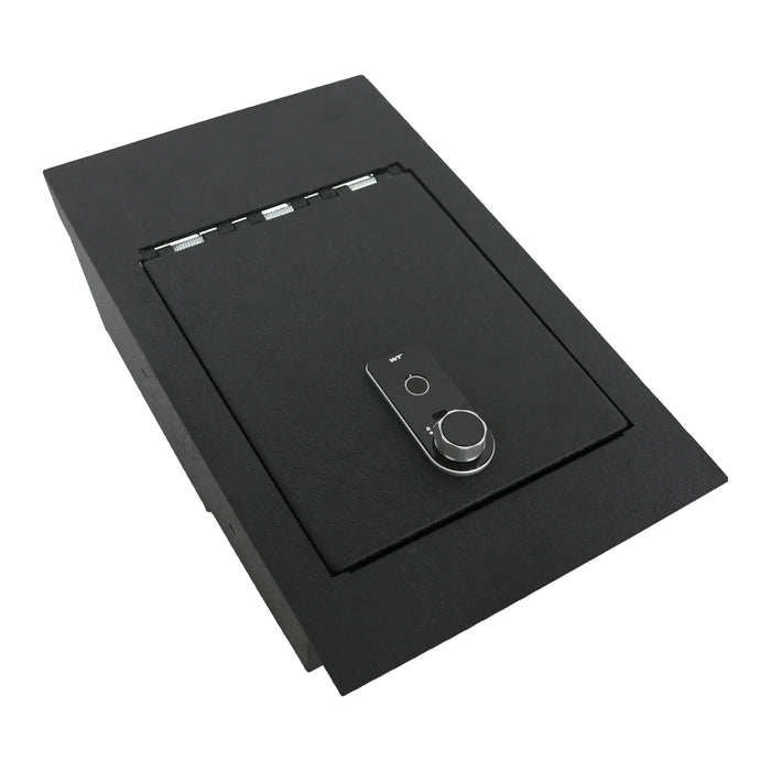 Under Bench Seat Console Safe Vault Box for Ford F150 (Fingerprint Lock with Key): 2015-2026