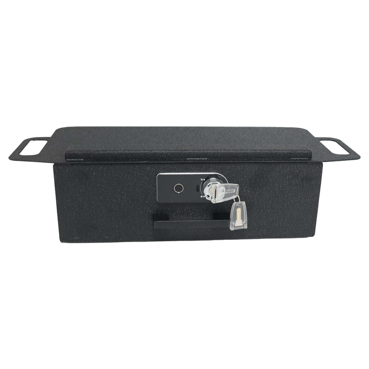 Underseat Console Safe Vault Box for Tesla Cybertruck (Fingerprint Lock with Key): 2024-2025