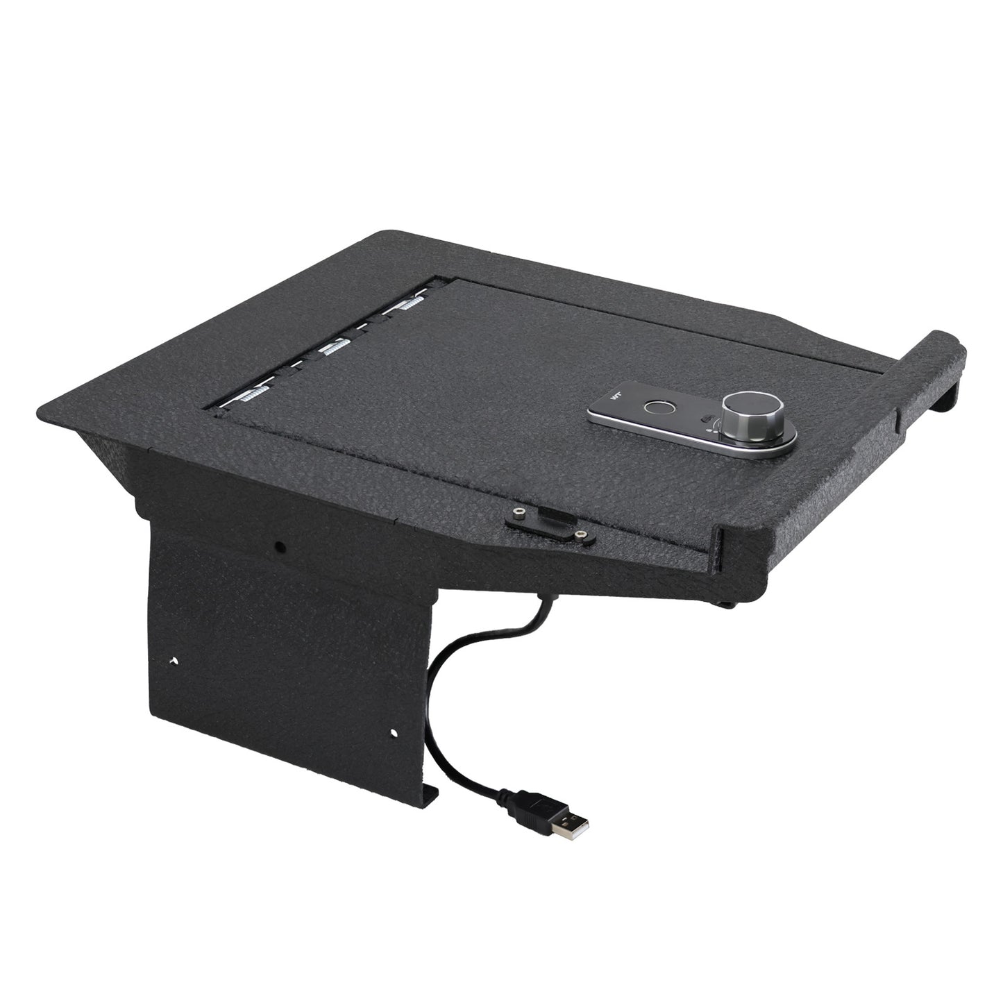 Console Safe Vault Box for Ford F150 (Fingerprint Lock with Key): 2021-2024