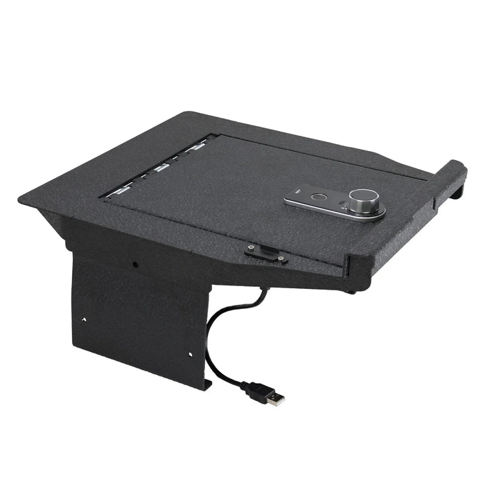 Console Safe Vault Box for Ford F150 (Fingerprint Lock with Key): 2021-2024
