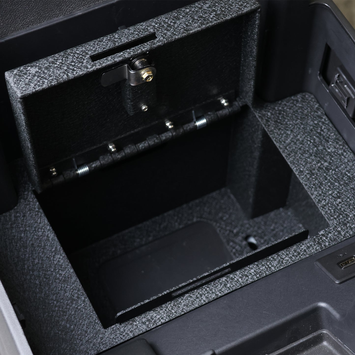 Console Safe Vault Box for Chevrolet Silverado (4-Digit Combo Lock With Key): 2023-2025
