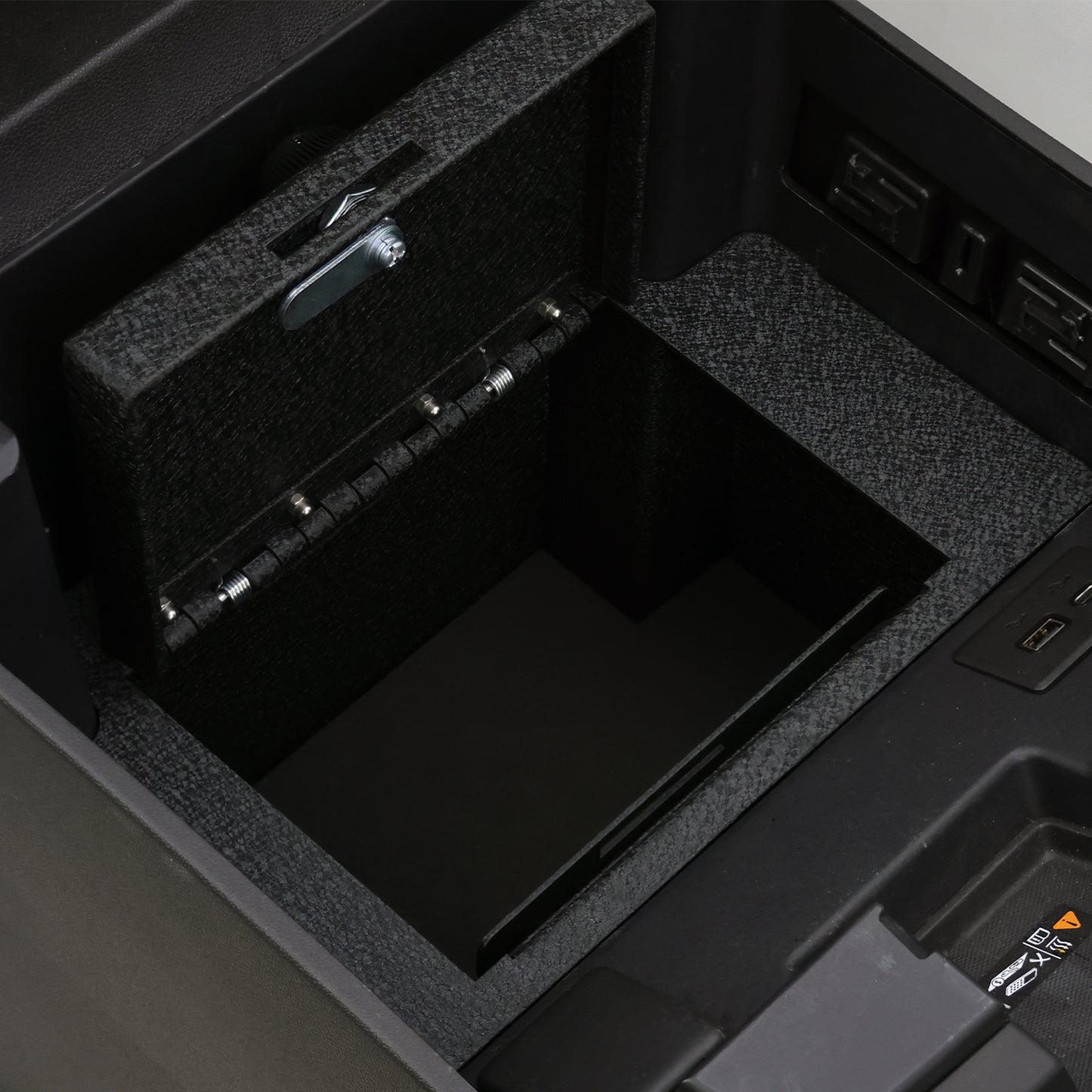 Console Safe Vault Box for Chevrolet Silverado (4-Digit Combo Lock): 2023-2025