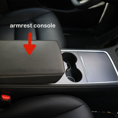 Console Safe Vault Box for Tesla Model Y (Fingerprint Lock with Key): 2025