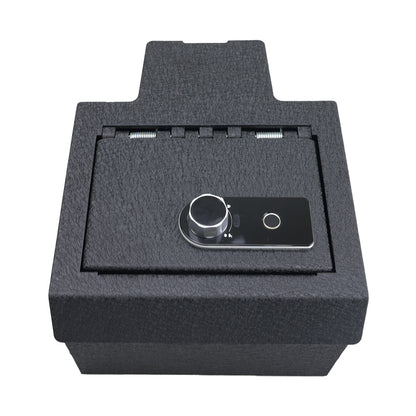Console Safe Vault Box for GMC Sierra EV (Fingerprint Lock with Key): 2024-2025