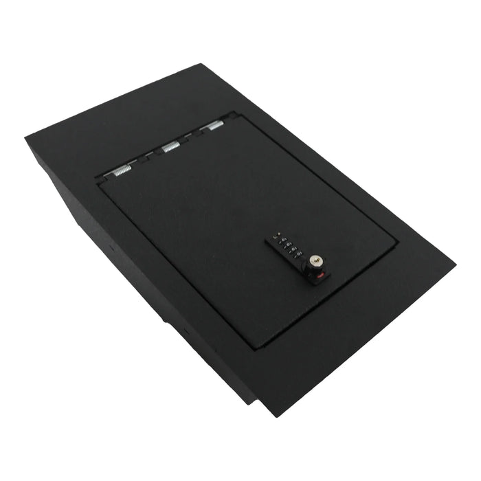 Under Bench Seat Console Safe Vault Box for Ford F150 (4-Digit Combo Lock with Key): 2015-2026
