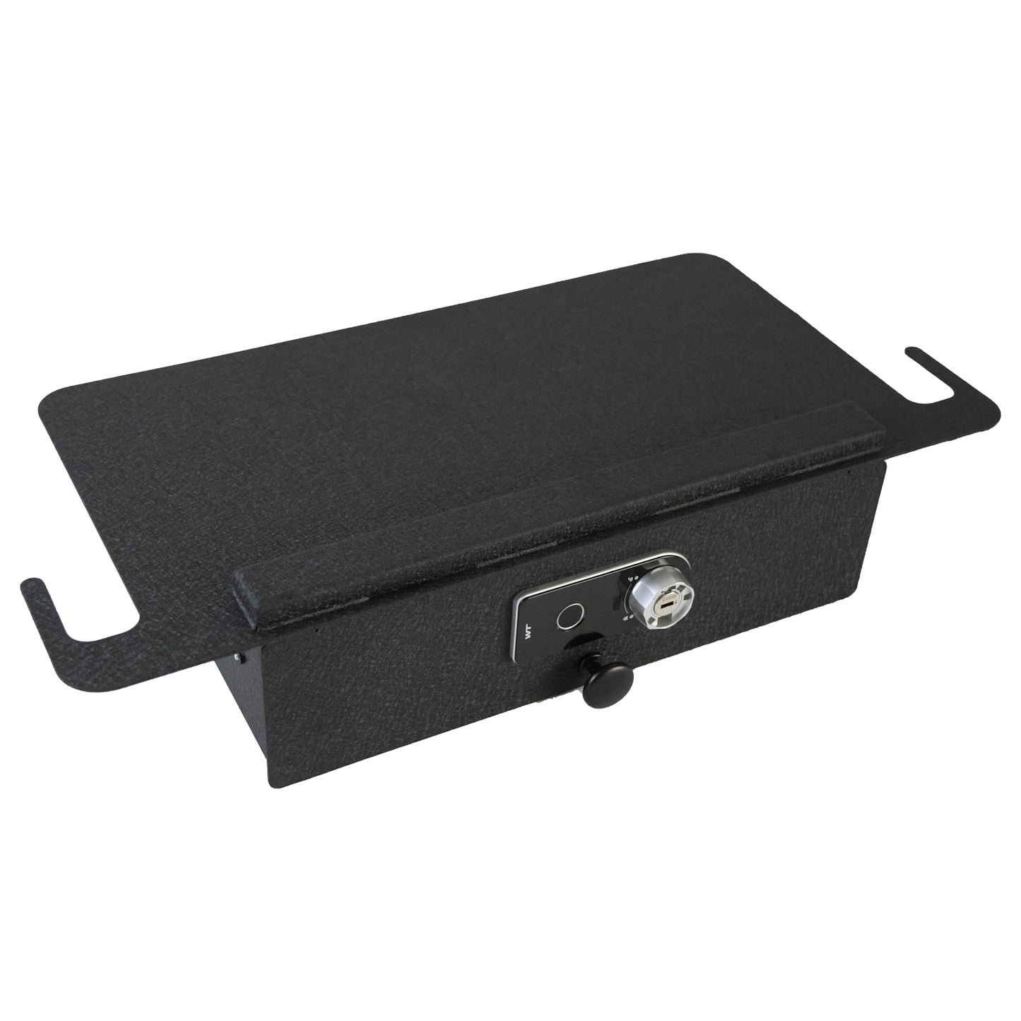 Underseat Console Safe Vault Box for Tesla Model Y (Fingerprint Lock with Key): 2021-2024