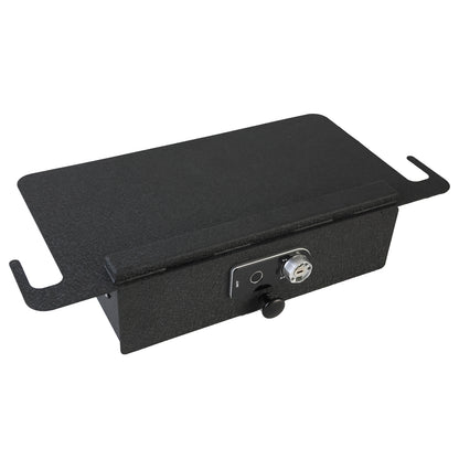 Underseat Console Safe Vault Box for Tesla Model Y (Fingerprint Lock with Key): 2021-2024