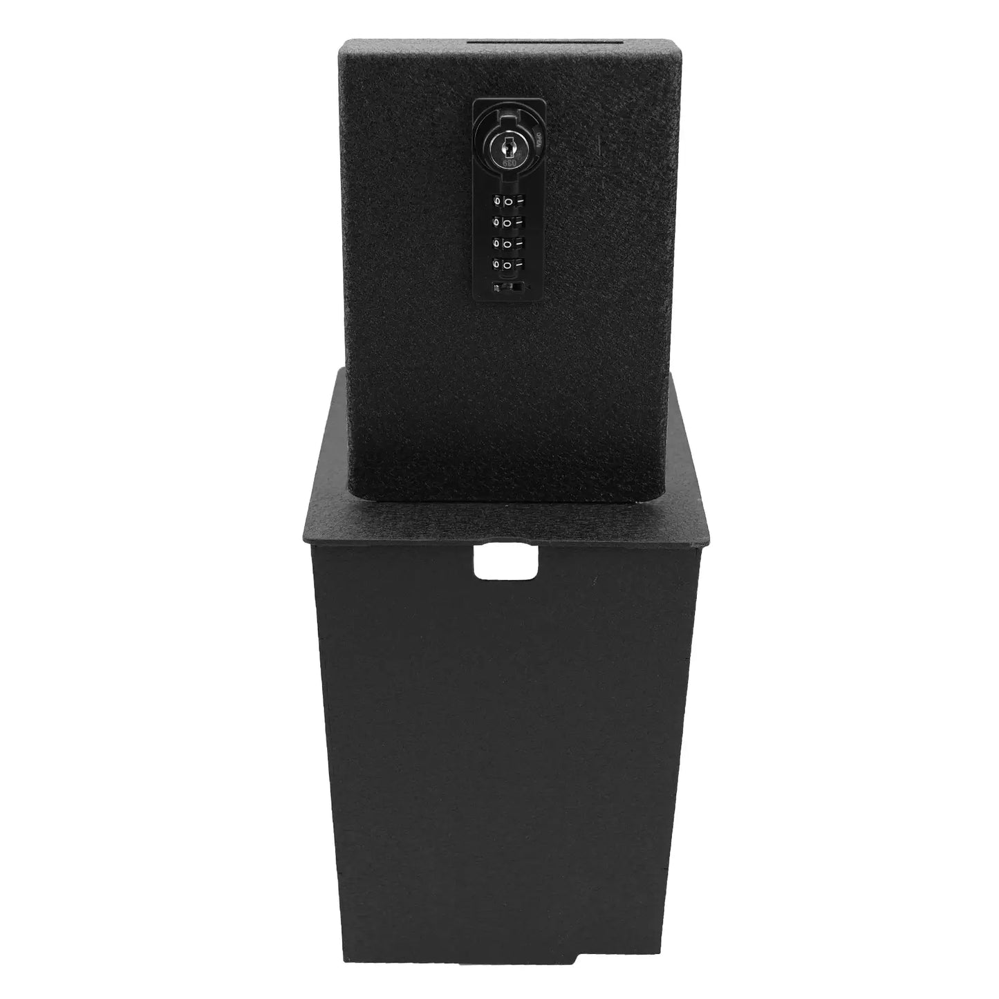 Console Safe Vault Box for 2022-2026 Infiniti QX60 (4-Digit Combo Lock with Key)