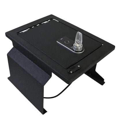 Console Safe Vault Box for Ford F150 (Fingerprint Lock with Key): 2012-2014