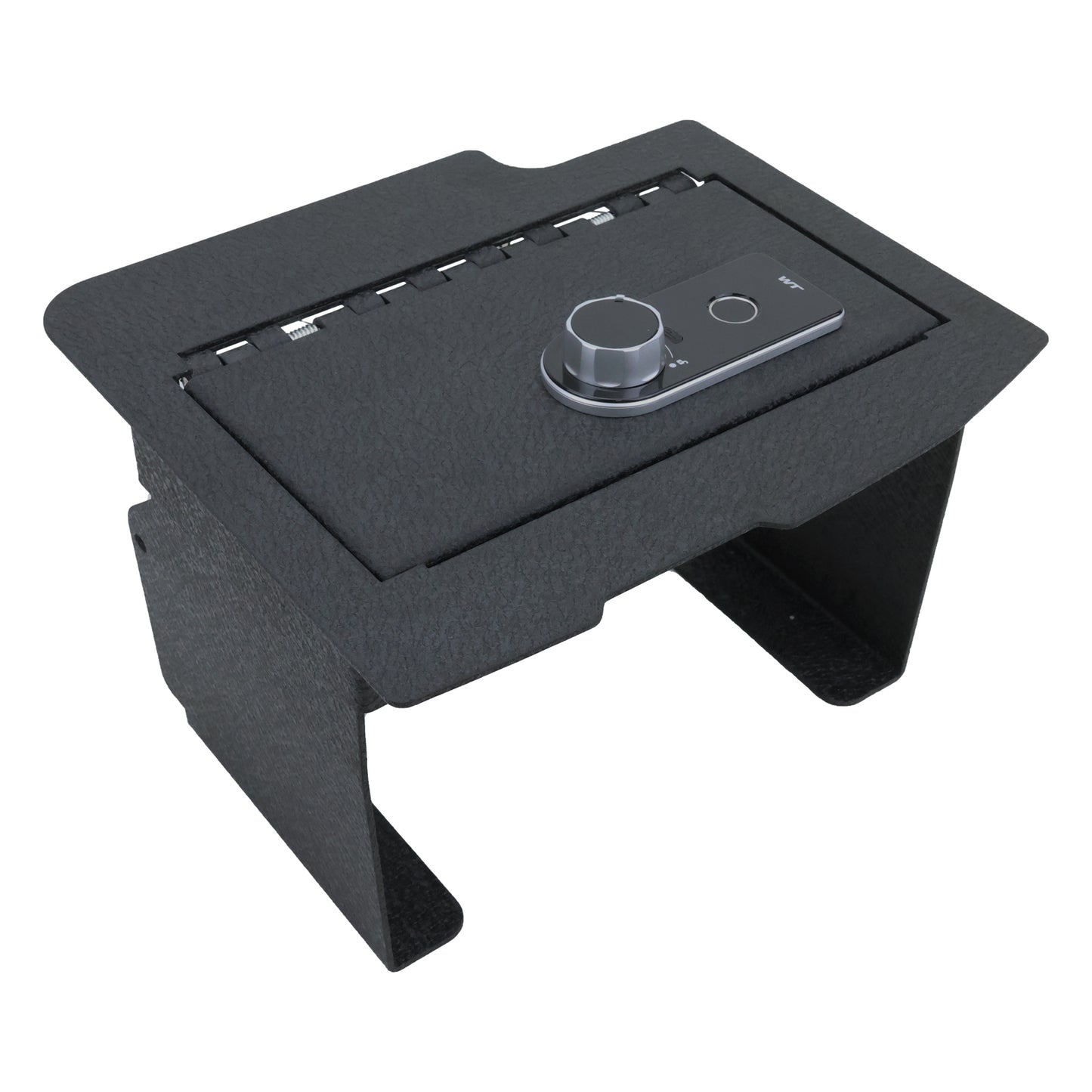 Console Safe Vault Box for Dodge Ram 3500 with CD (Fingerprint Lock with Key): 2013-2018
