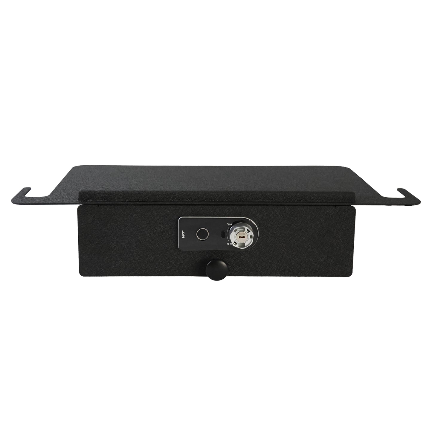Underseat Console Safe Vault Box for Tesla Model Y (Fingerprint Lock with Key): 2021-2024