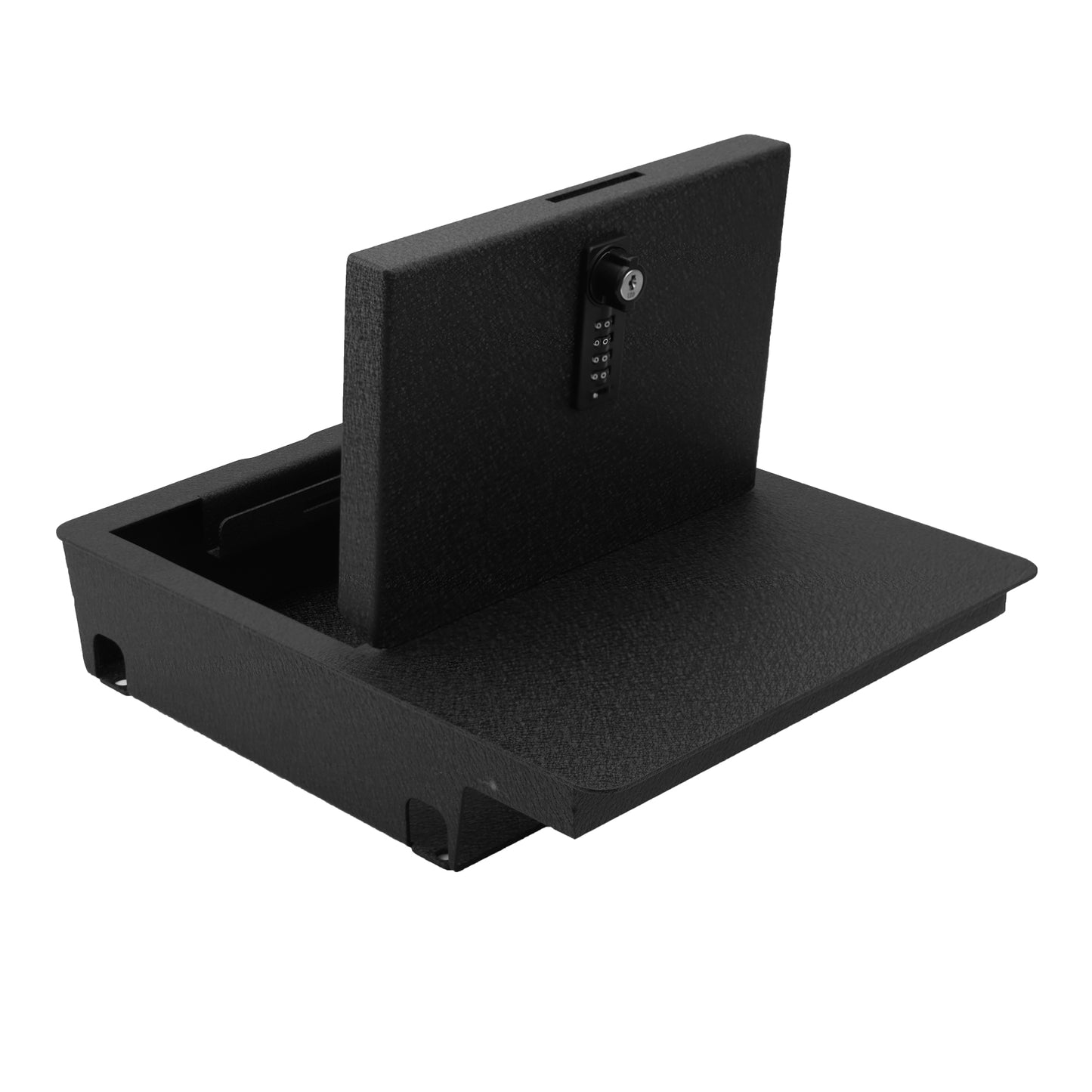 Underseat Console Safe Vault Box for Dodge Ram 1500 (4-Digit Combo Lock with Key): 2006-2019