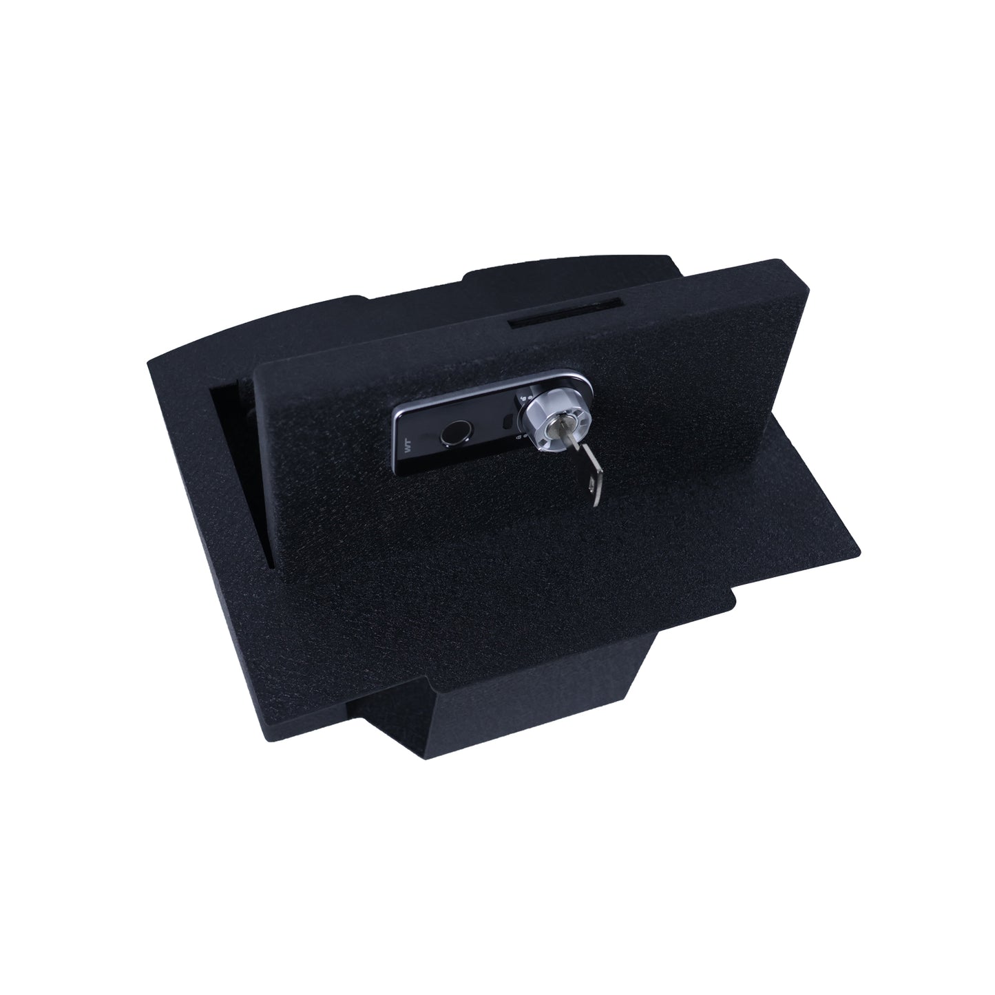 Console Safe Vault Box for Dodge Ram 1500 (Fingerprint Lock with Key): 2009-2018