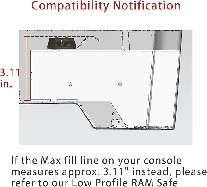 Center Console Safe Vault Box for Dodge RAM 1500/2500/3500 LIMITED (Triple Lock): 2019-2025