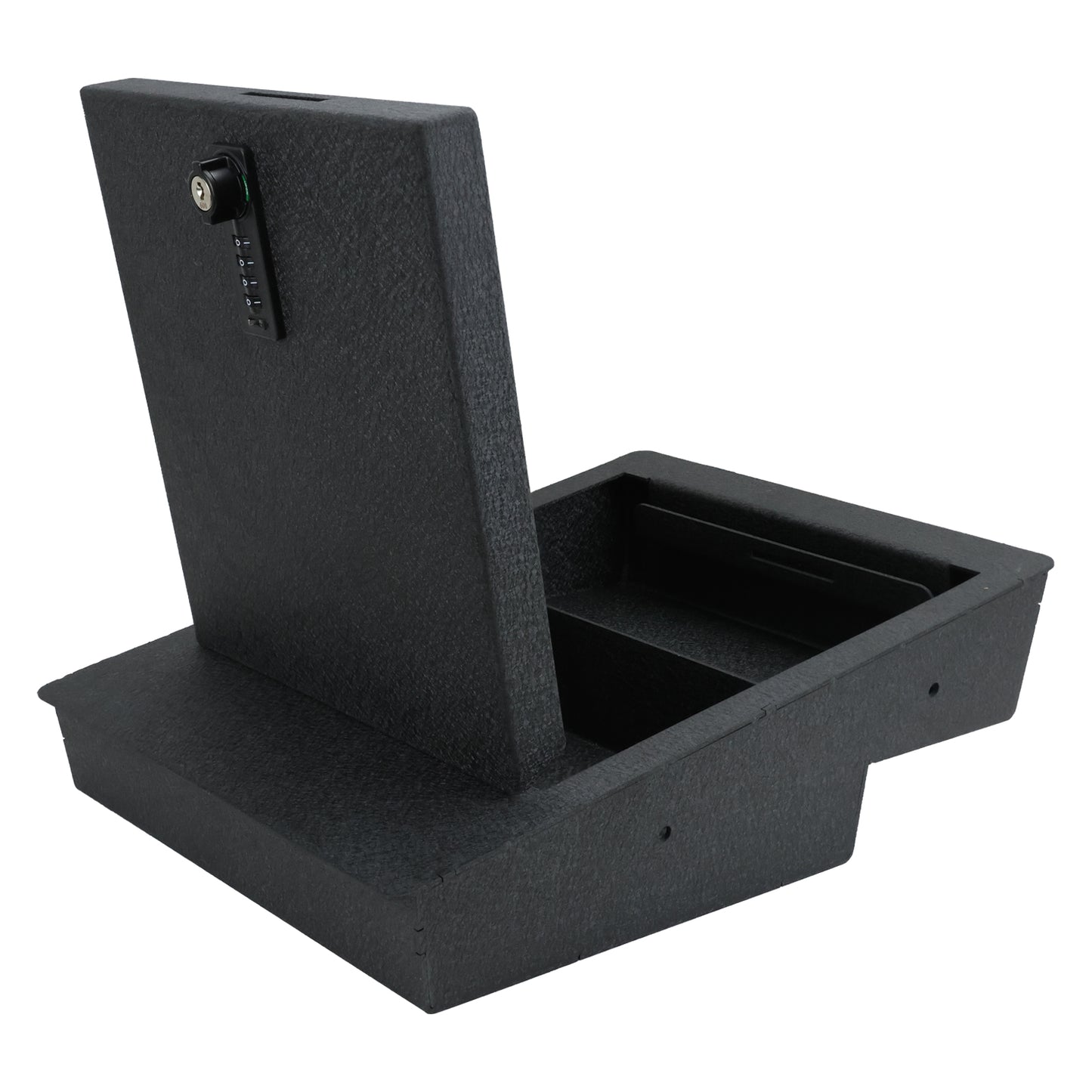 Underseat Console Safe Vault Box for Chevrolet Silverado 1500 (4-Digit Combo Lock with Key): 2014-2018