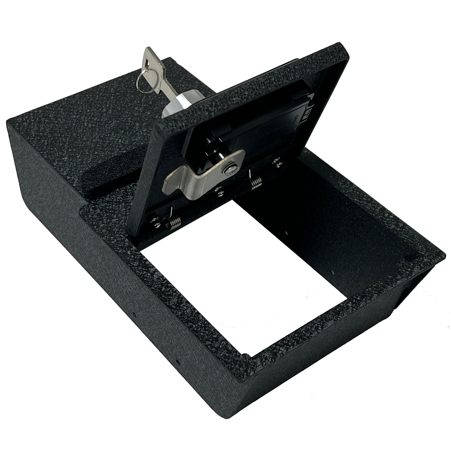 Console Safe Vault Box for Tesla Model Y (Fingerprint Lock with Key): 2021-2024