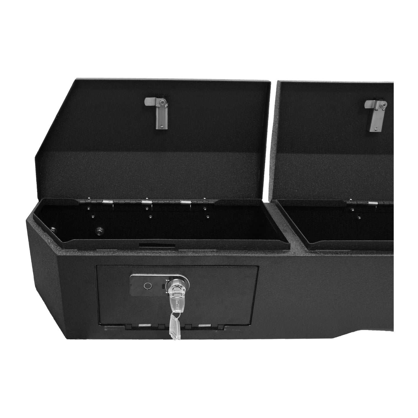 Underseat Console Safe Vault Box for 2019-2026 Chevrolet Silverado 1500 4 door model (Fingerprint Lock with Key)