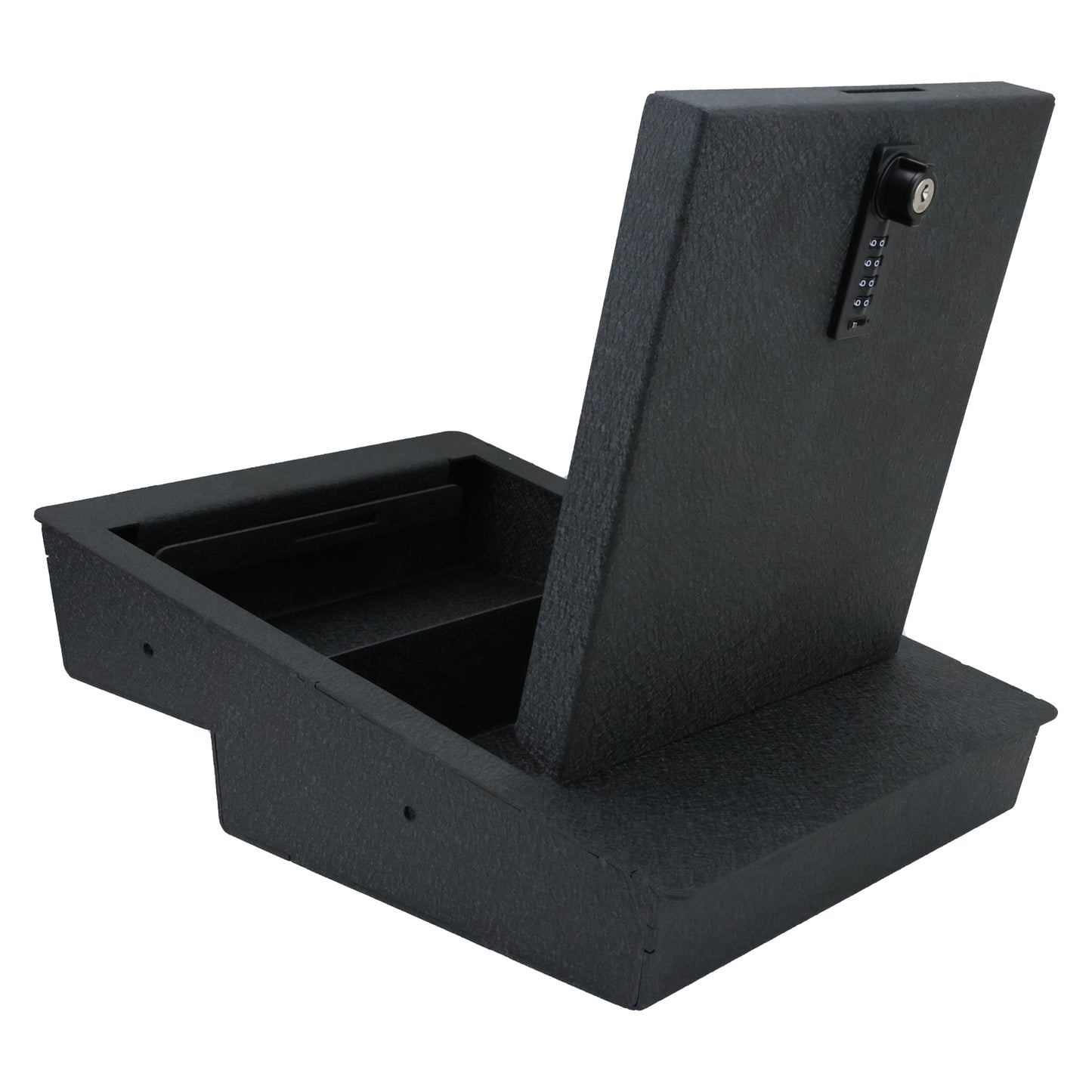 Underseat Console Safe Vault Box for Chevrolet Silverado 1500 (4-Digit Combo Lock with Key): 2014-2018