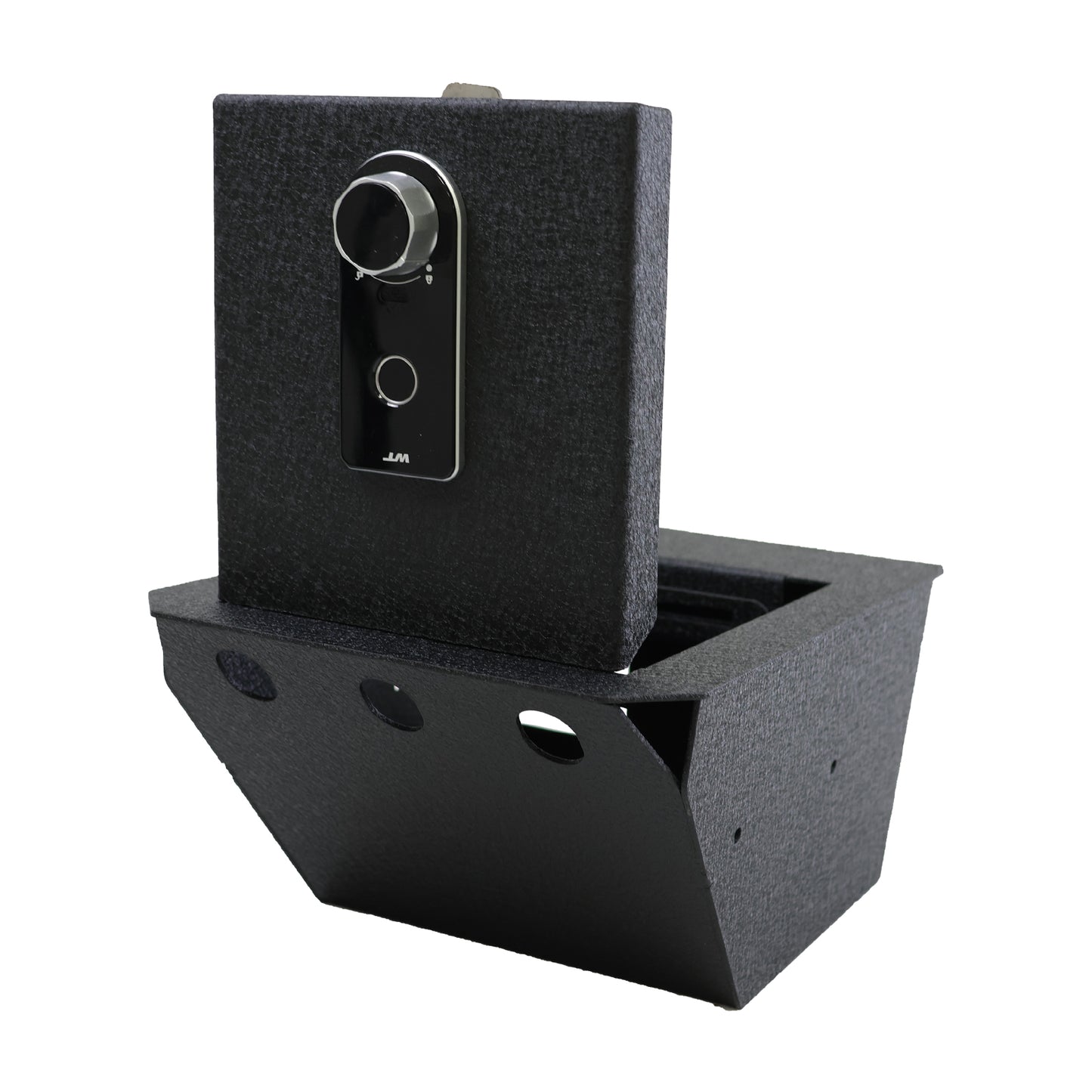 Console Safe Vault Box for Tesla Cybertruck (Fingerprint Lock with Key): 2024-2025