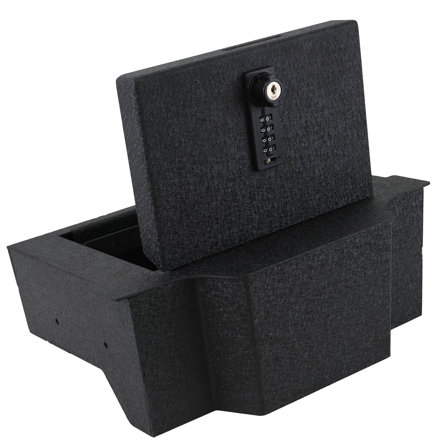Console Safe Vault Box for Dodge Ram 1500/2500/3500  Powerwagon (4-Digit Combo Lock with Key): 2019-2025