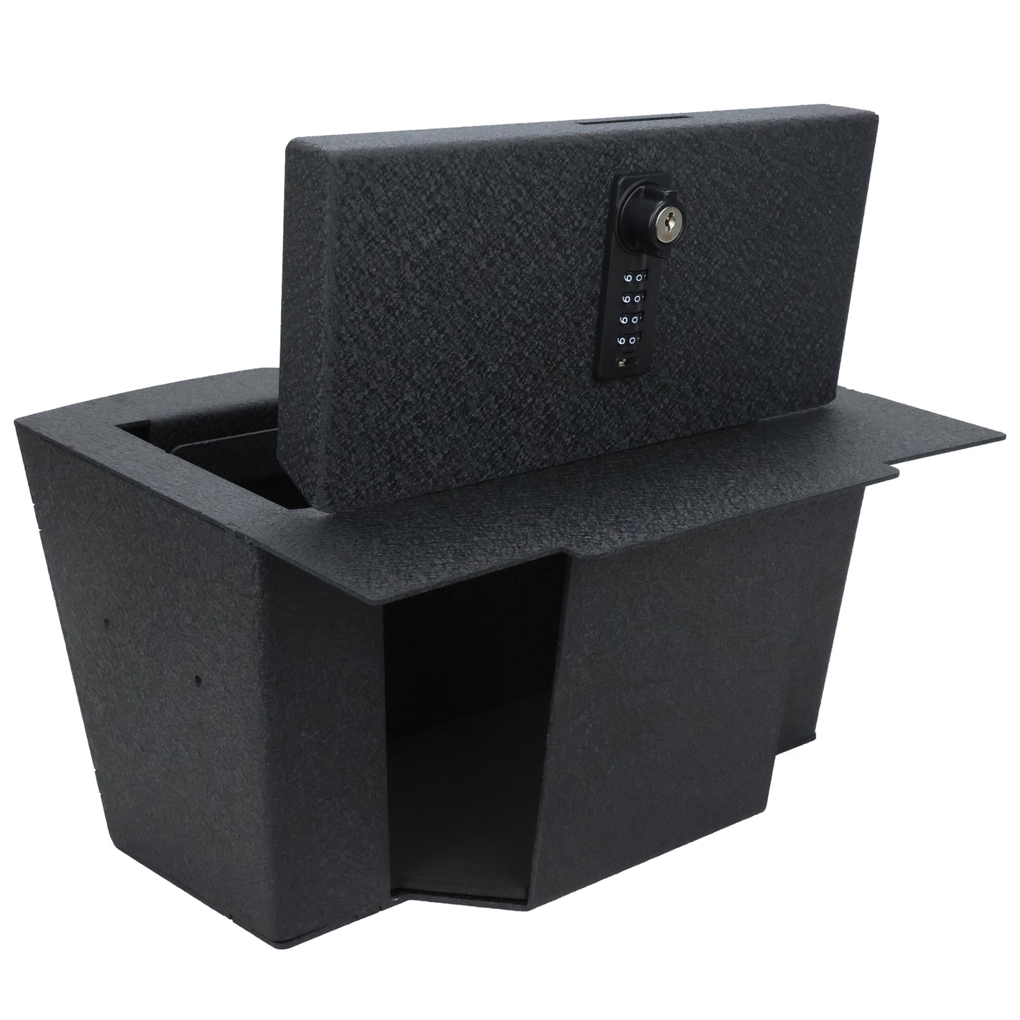 Console Safe Vault Box for Dodge Ram 1500 (4-Digit Combo Lock With Key): 2009-2018