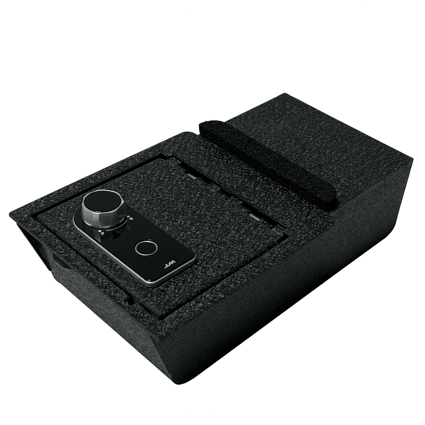 Console Safe Vault Box for Tesla Model Y (Fingerprint Lock with Key): 2021-2024