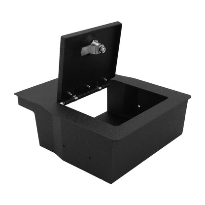 Console Safe Vault Box for 2015-2020 Ford F150 40/20/40 Bench Seat Fold Down Armrest (Triple Lock)