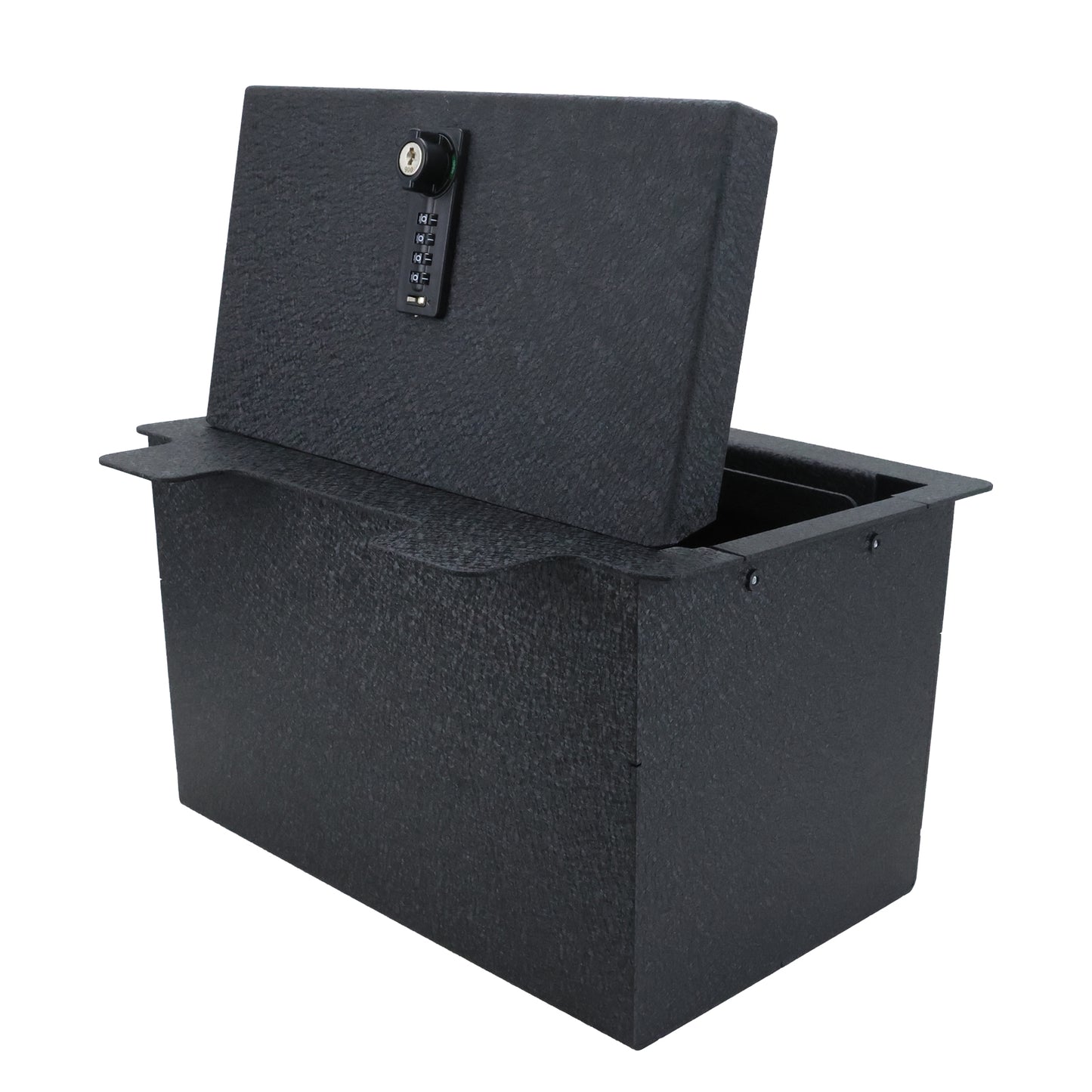 Console Safe Vault Box for Chevrolet Silverado 1500 (4-Digit Combo Lock with Key): 2019-2022
