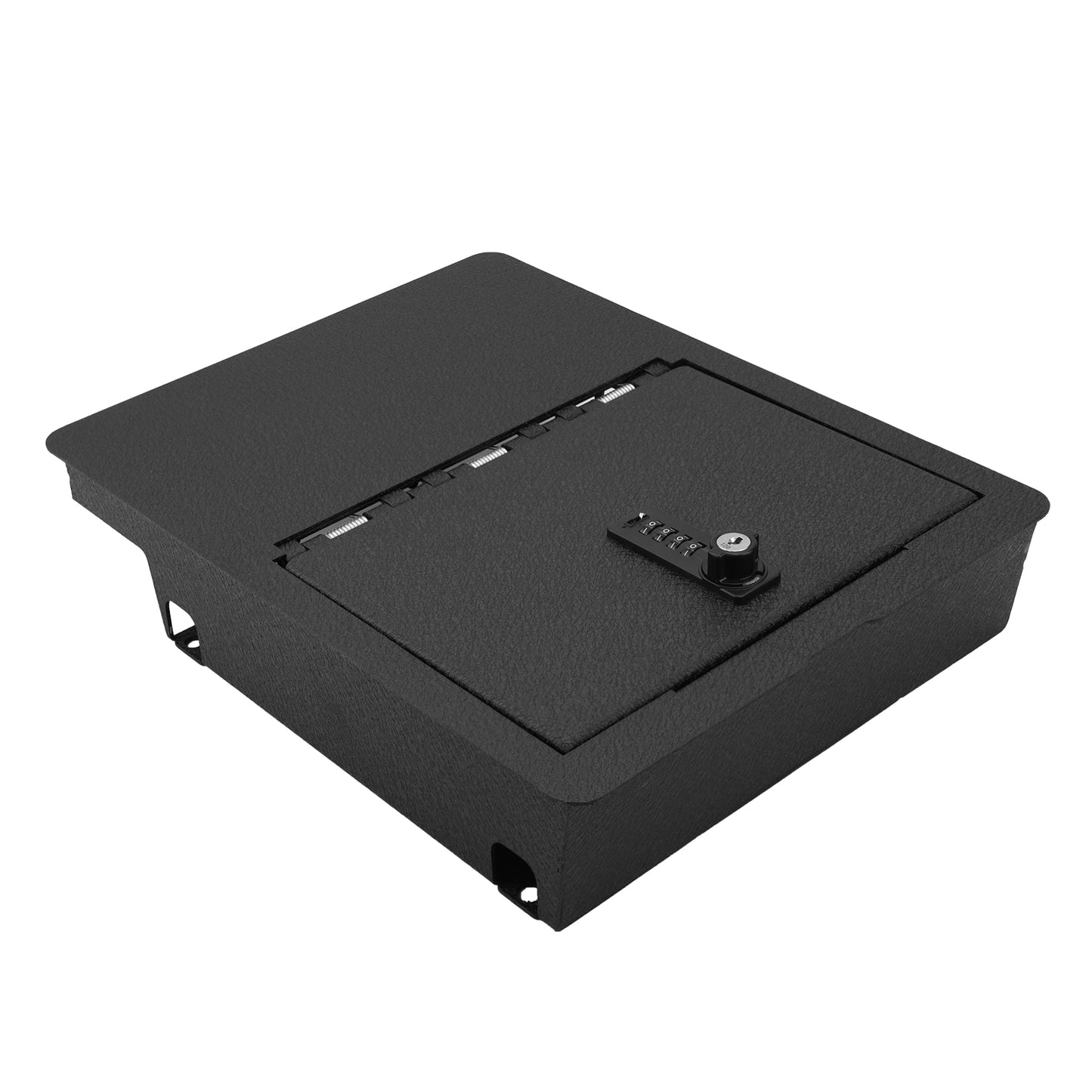 Underseat Console Safe Vault Box for Dodge Ram 1500 (4-Digit Combo Lock with Key): 2006-2019