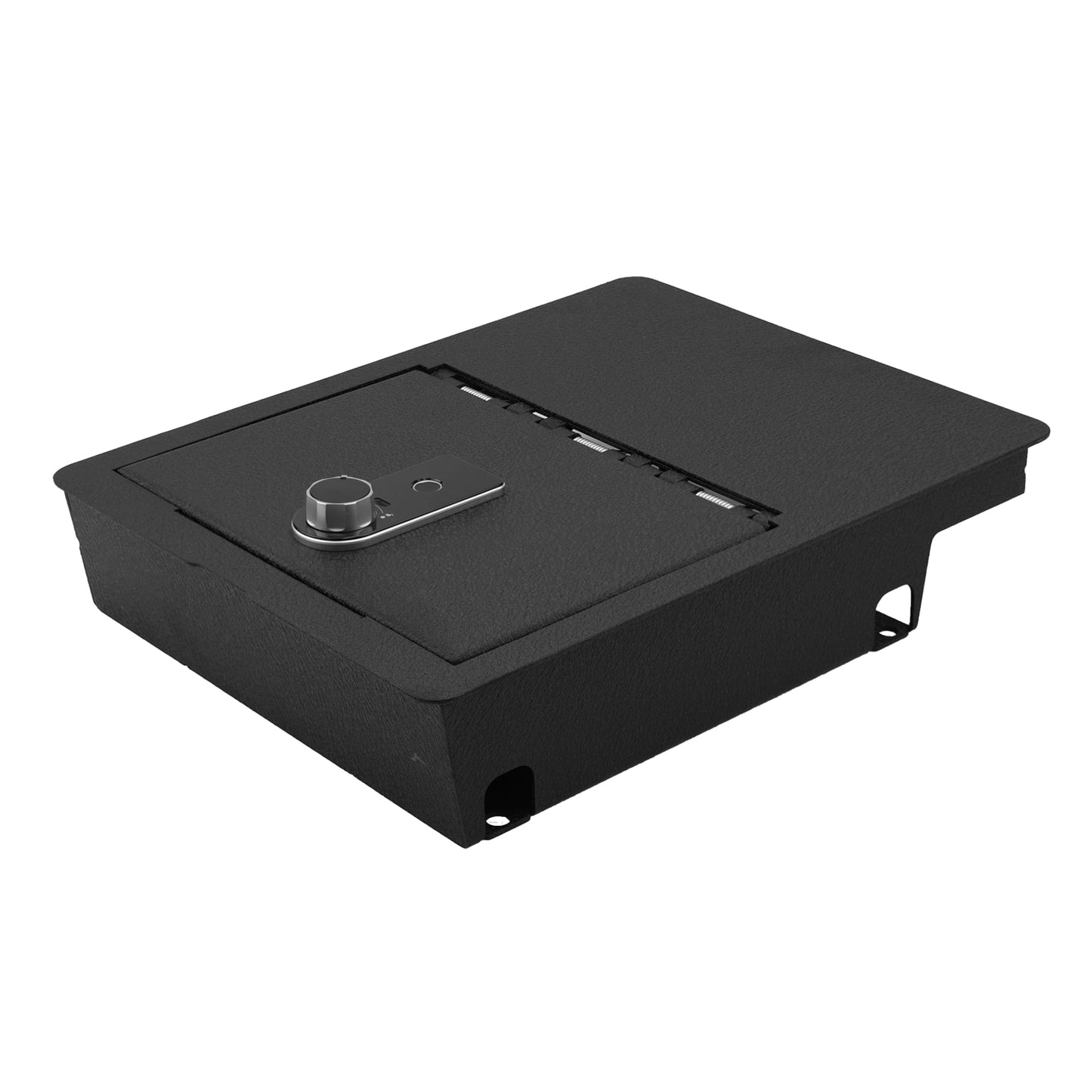 Underseat Console Safe Vault Box for Dodge Ram 1500 (Fingerprint Lock with Key): 2006-2019