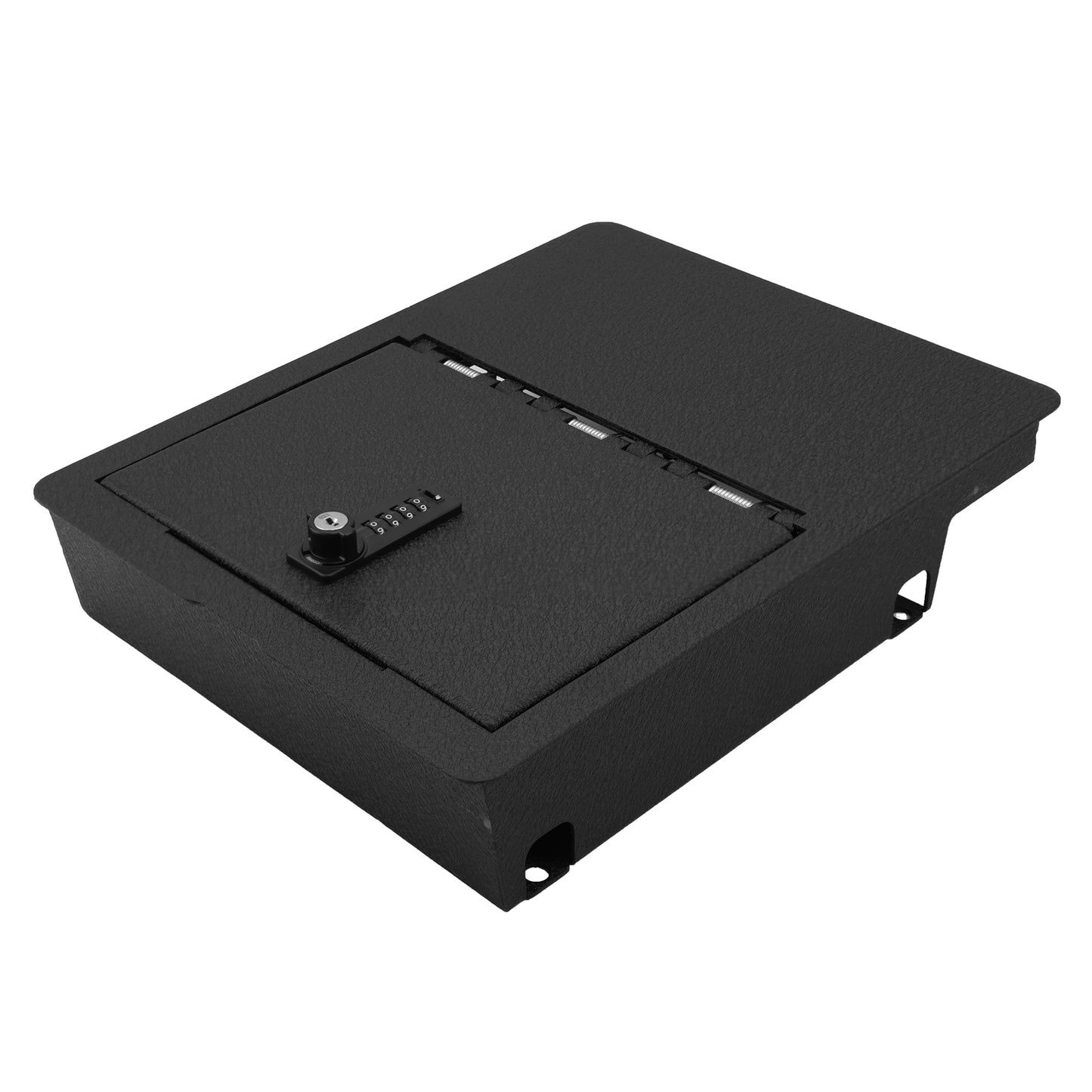 Underseat Console Safe Vault Box for Dodge Ram 1500 (4-Digit Combo Lock with Key): 2006-2019
