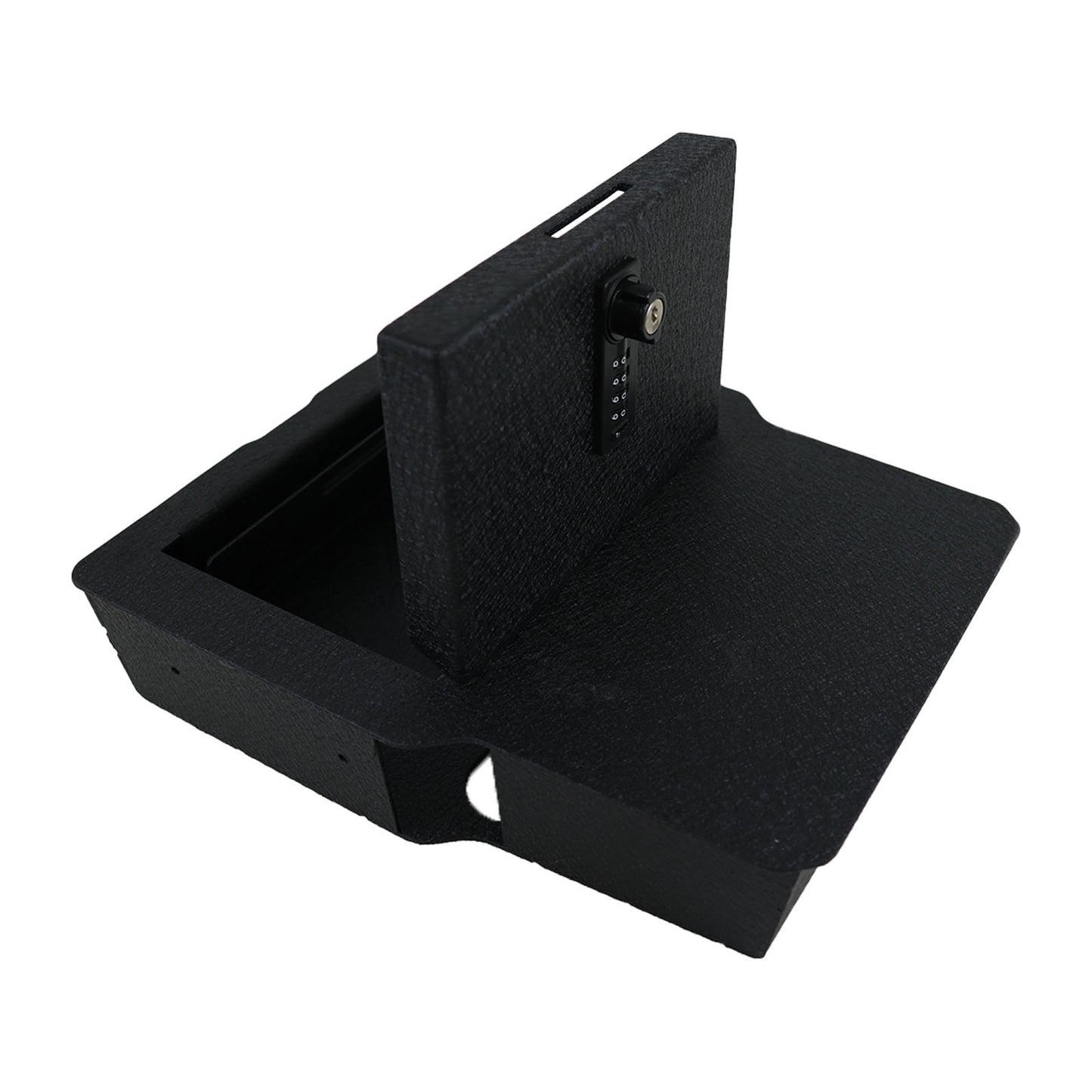 Underseat Console Safe Vault Box for Dodge Ram 1500 (4-Digit Combo Lock with Key): 2020-2024