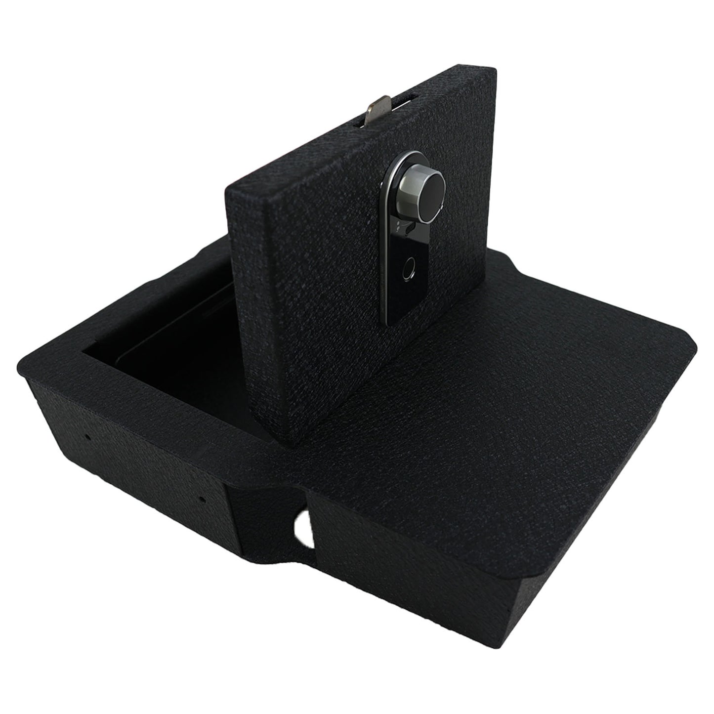 Underseat Console Safe Vault Box for Dodge Ram 1500 (Fingerprint Lock with Key): 2020-2024