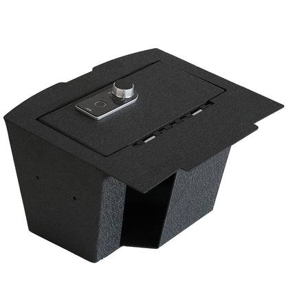 Console Safe Vault Box for Dodge Ram 1500 (Fingerprint Lock with Key): 2009-2018