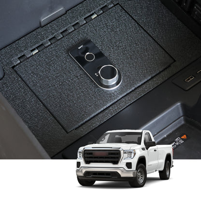 Console Safe Vault Box for Chevrolet Silverado (Fingerprint Lock with Key): 2023-2025