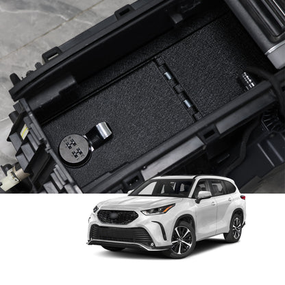 Console Safe Vault Box for Toyota Highlander (4-Digit Combo Lock): 2020-2025